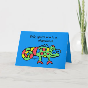 Carte Caméléon de la Fête des Pères