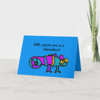 Carte Caméléon de la Fête des Pères