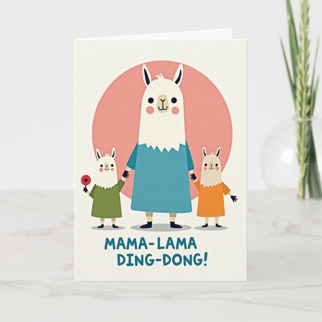 Carte Camelid Family Mothers Day Card (Devant)