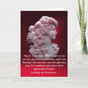 CARTE CAMEO ANTIQUE, DAME AUX RAISINS, CITATION DE MUSIQ