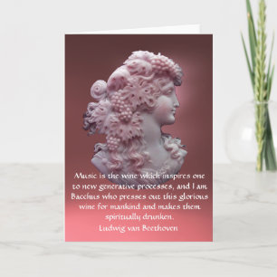 CARTE CAMEO ANTIQUE, DAME AUX RAISINS, CITATION DE MUSIQ