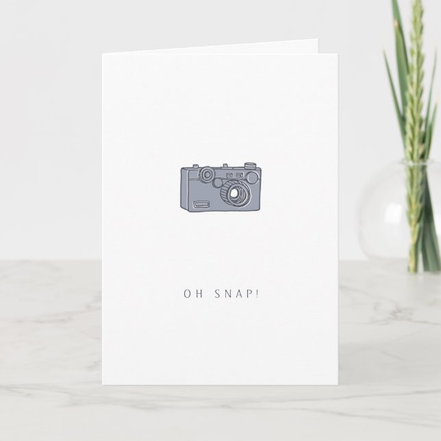Carte Caméra - Anniversaire tardif| Oh Snap Grey (Devant)