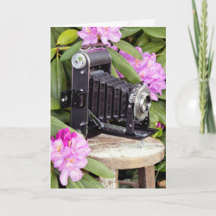 Carte Caméra Bellows Vintage Anniversaire
