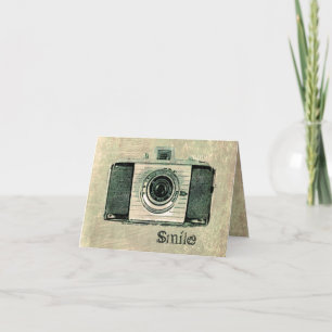 Carte Caméra Grunge Vintage