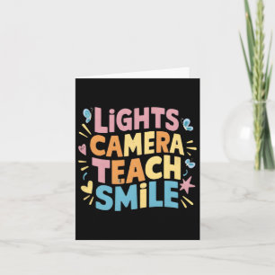 Carte Caméra Lumière Enseigner Le Sourire Chemise Drôle