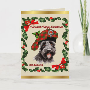 Carte Cameron Scottie Dog Xmas personnalisé