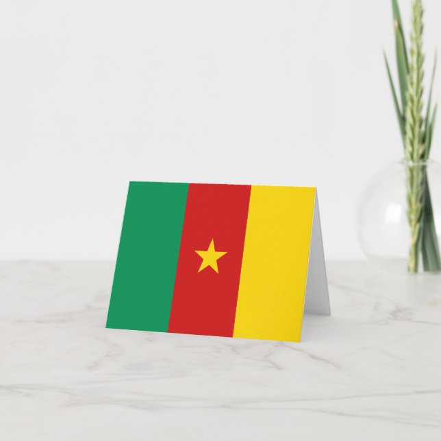 Carte Caméroun drapeau (Devant)
