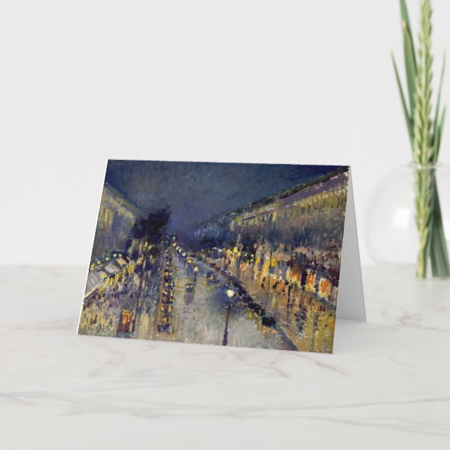 Carte Camille Pissarro - Boulevard Montmartre en nuit (Devant)