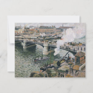 Carte Camille Pissarro Pont Boieldieu à Rouen Peinture