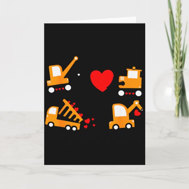 Carte Camion à benne de construction Saint-Valentin de l (Devant)