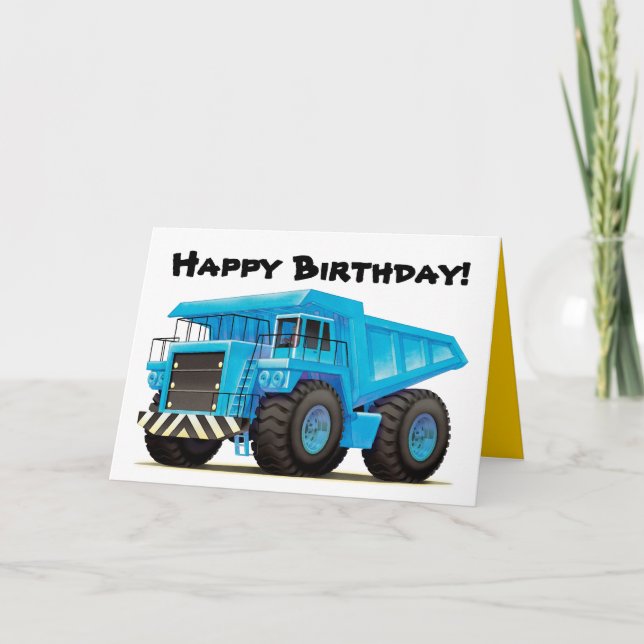 Carte Camion Big Blue Dump pour enfant (Devant)