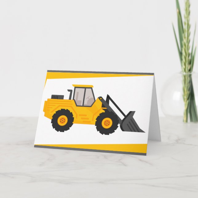 Carte Camion de construction Birthday (Devant)