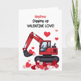 Carte Camion de construction de la Saint-Valentin pour n