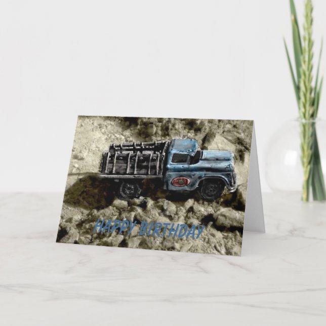 Carte Camion de joyeux anniversaire (Devant)