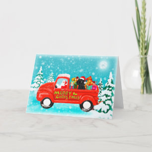 Carte camion de livraison de cadeaux de Noël Canic