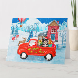Carte Camion de livraison de Noël de chien Havanais Neig