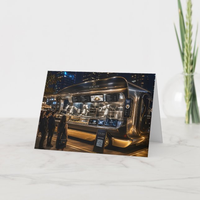 Carte Camion de Nourriture Robotique Alimenté par l'IA – (Devant)