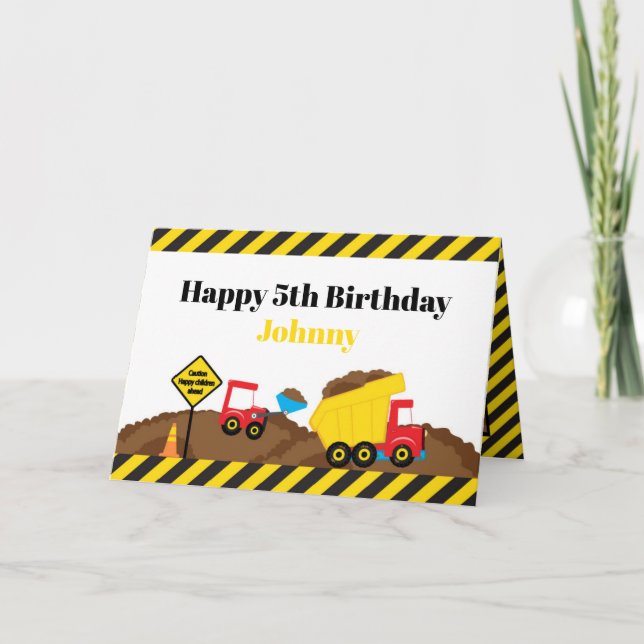 Carte Camion de pompage et crevette Anniversaire (Devant)