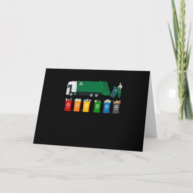 Carte Camion de recyclage des déchets (Devant)