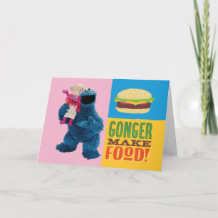 Carte Camion fourré de Cookie Monster Gonger Make Food