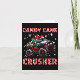 Carte Camion Monster de Noël Sucre de canne Croiseur Bo