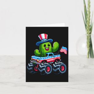 Carte Camion Monstre à Cheval sur Cactus 4 Juillet