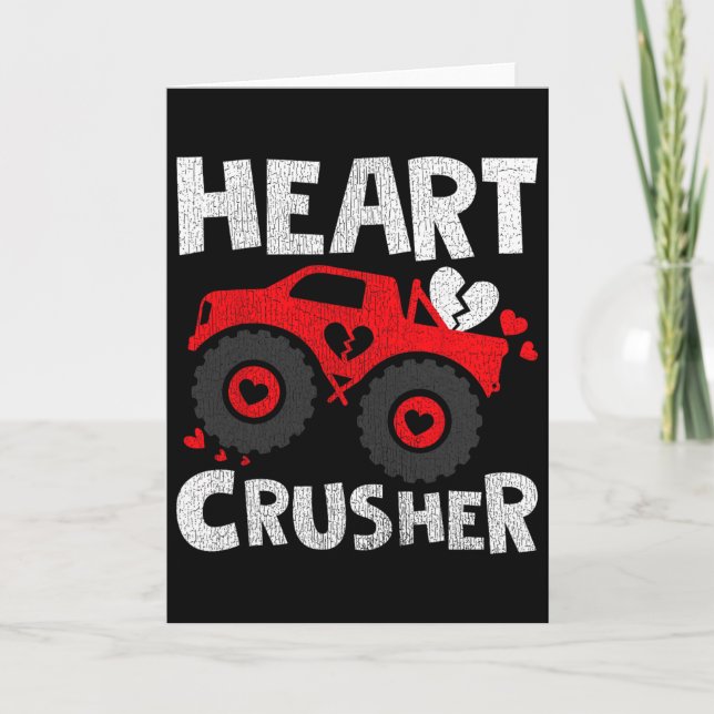 Carte Camion monstre cœur Saint-Valentin  (Devant)
