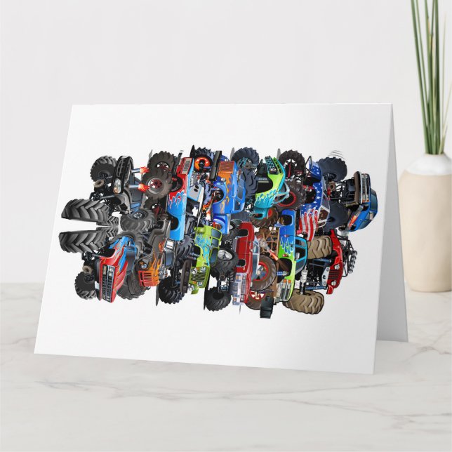 Carte Camion monstre de dessin animé (Devant)