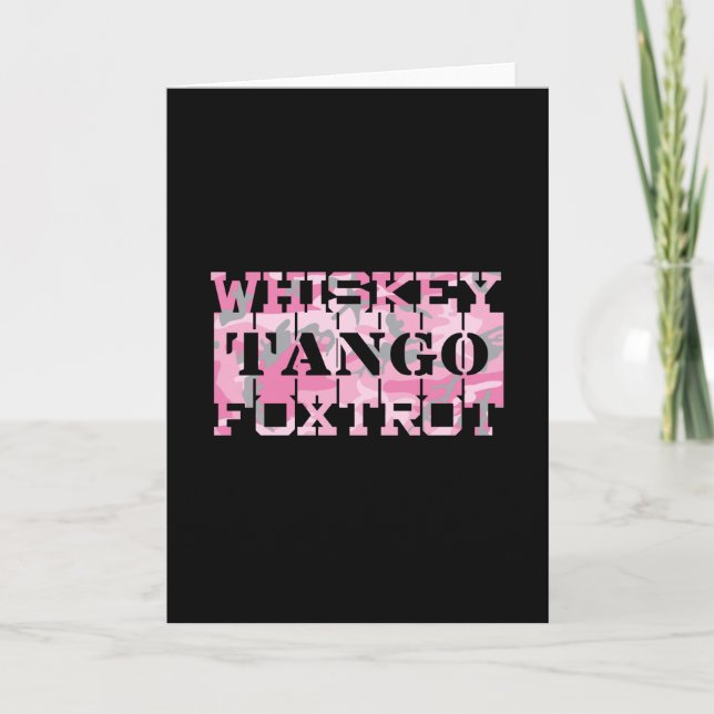 Carte Camion rose Foxtrot Tango Whiskey Militaire (Devant)