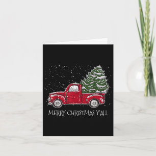 Carte Camion rouge Noël Noël Noël Noël Vintage Joyeux No