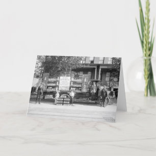 Carte Camion Soda Pop Delivery, début des années 1920