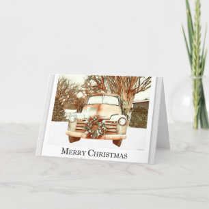 Carte Camion vintage - Joyeux Noël