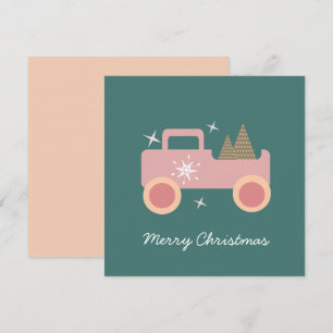 Carte Camion Vintage Noël Groovy