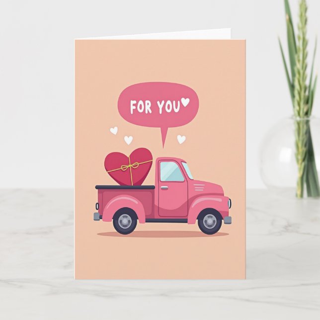 Carte Camion Vintage Pour Vous (Devant)