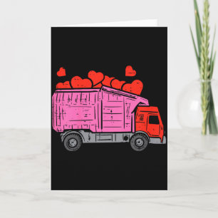 Carte Camions à ordures pour enfants coeurs pour tout-pe