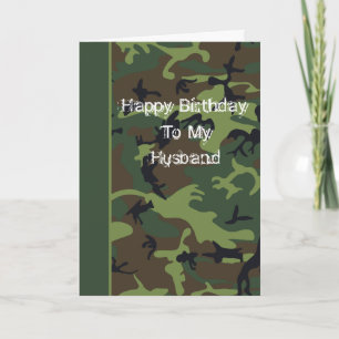 Carte Camo Birthday Card For Husband