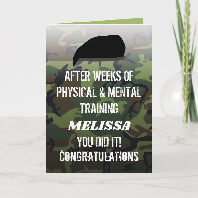 Carte Camo Personnalisé Femme Ou Homme Transmettant La C (Devant)