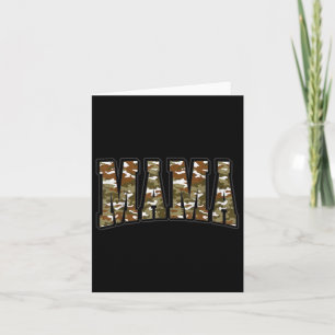Carte Camo Rétro Chasse Maman Vieux Camo Maman Fête des 