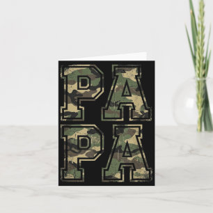 Carte Camo Rétro Papa Camouflage Fête des Pères