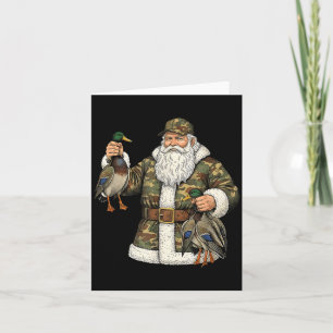 Carte Camo Santa Canard Colvert Chasse Noël Chasseur G