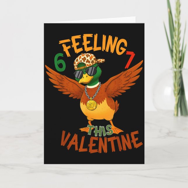 Carte Camo Six Seven Bruh Saint-Valentin 67 Chasse au ca (Devant)