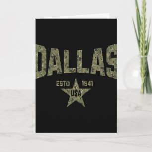 Carte Camo Souvenir États-Unis étoile Dallas Texas 