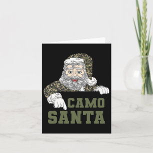 Carte Camoflage Chasse de Noël Père Noël Camo Military M