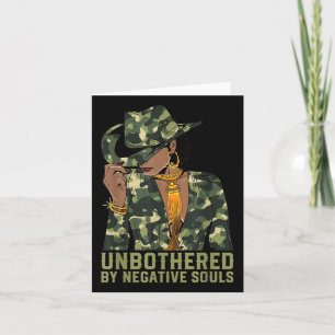 Carte Camouflage de cowgirl noire occidentale sans probl