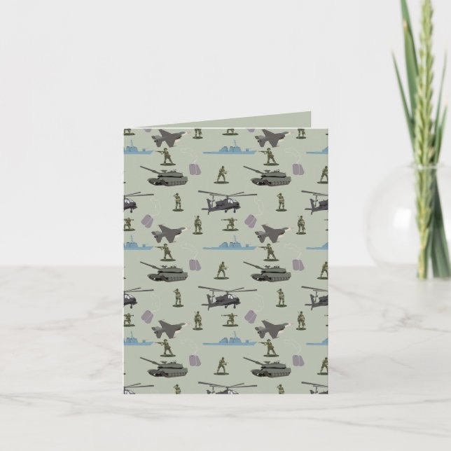 Carte Camouflage Militaire Vert Camo Armée  (Devant)