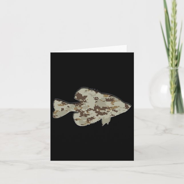 Carte Camouflage Pan Poisson Silhouette Camo numérique C (Devant)