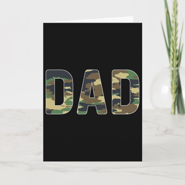 Carte Camouflage Papa Fête des Pères  (Devant)