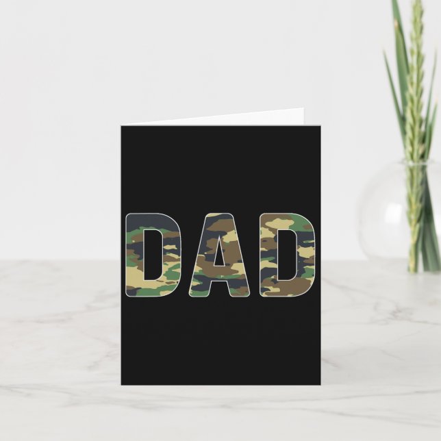 Carte Camouflage papa Fête des pères (Devant)