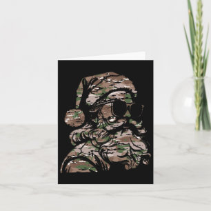 Carte Camouflage Sungles de Noël Silhouette Camo Multi