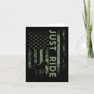 Carte Camouflage vintage Usa Juste Ride Cheval